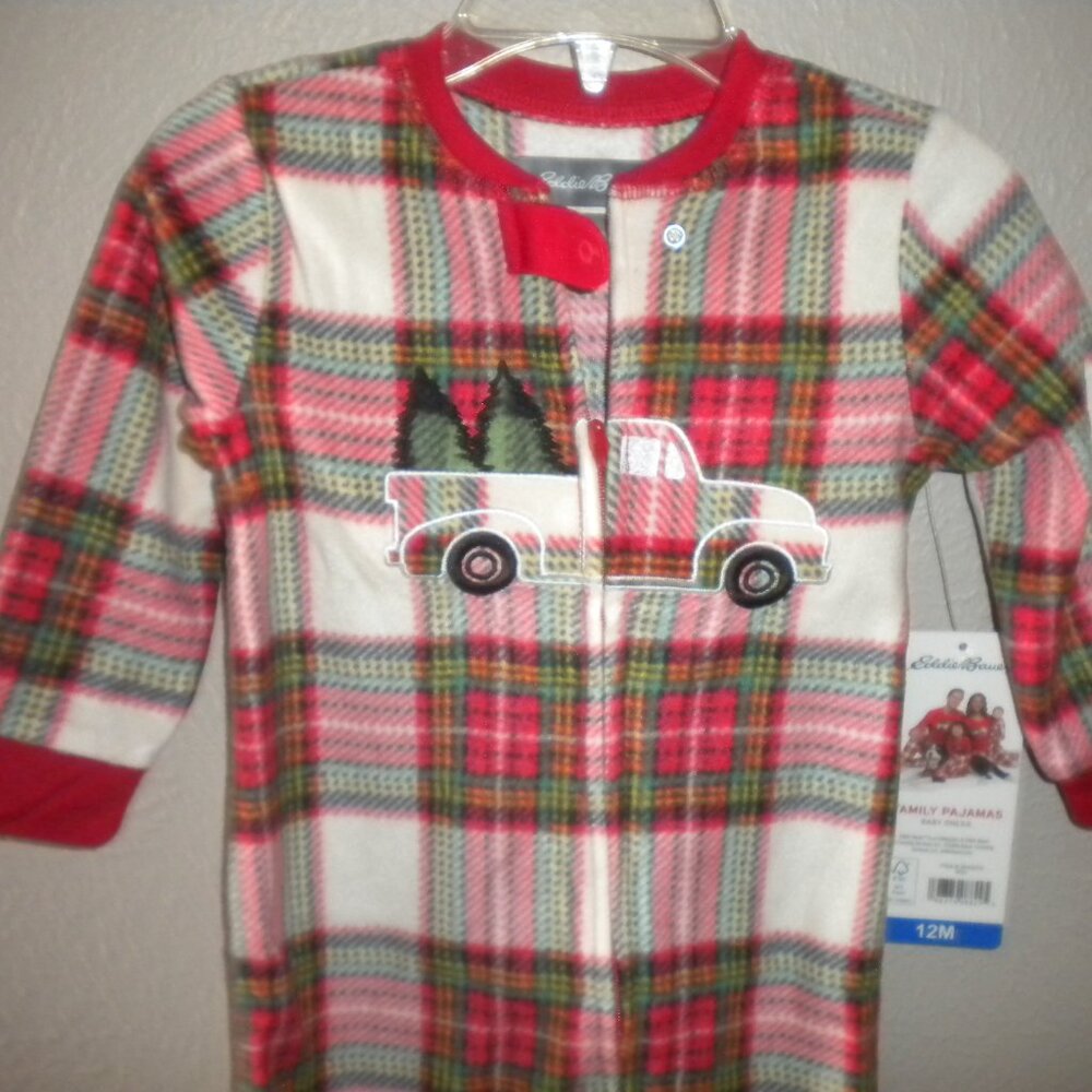 Eddie Bauer Baby Boy Size 12 Months Footed Pajama NWT - Picture 3 of 5